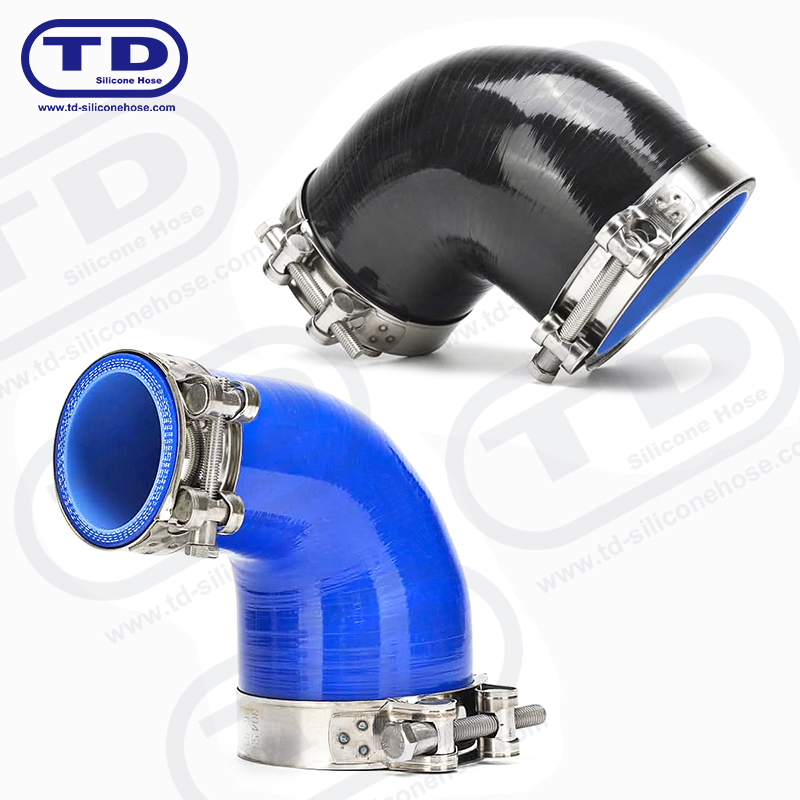 Silicone 90 ° reducer hose