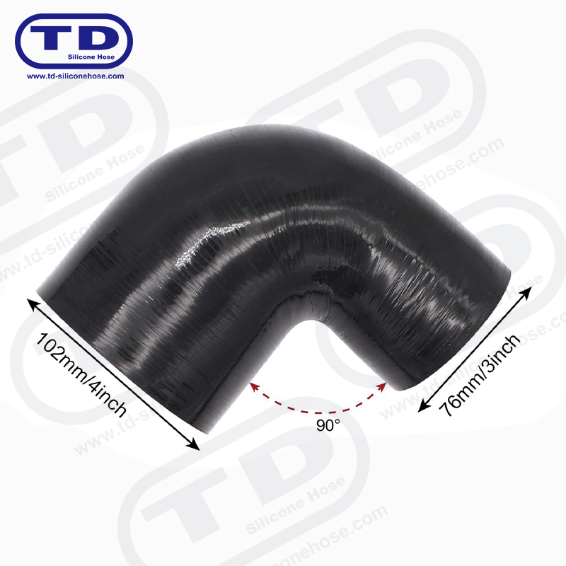 Silicone 90 ° reducer hose