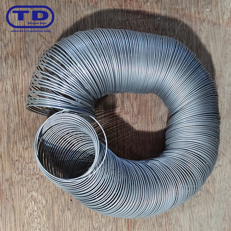 Wire reinforced silicone hose