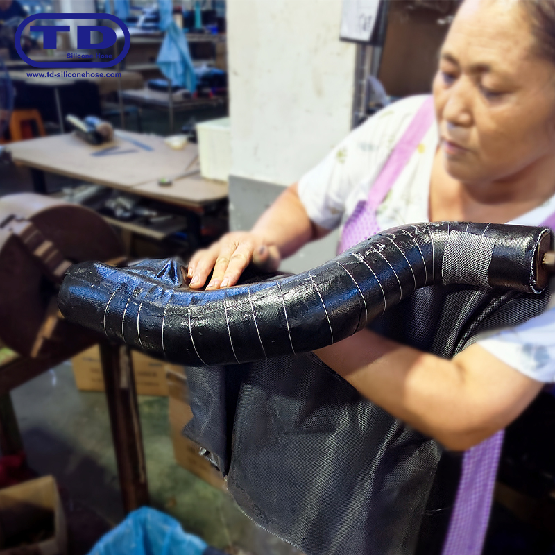 Wire reinforced silicone hose