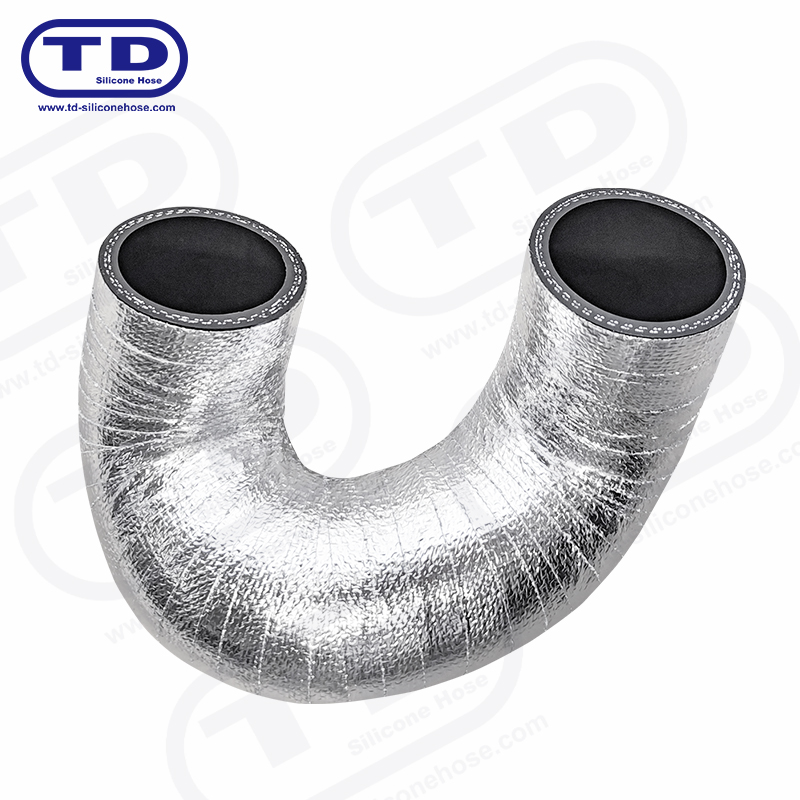 Ang aluminyo ay nakabalot ng silicone hose