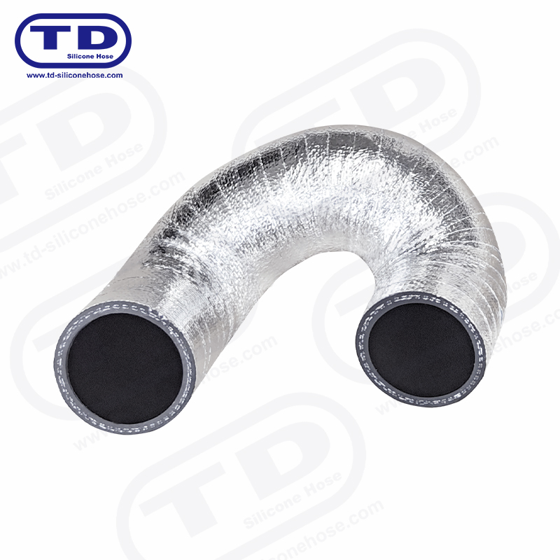 Ang aluminyo ay nakabalot ng silicone hose