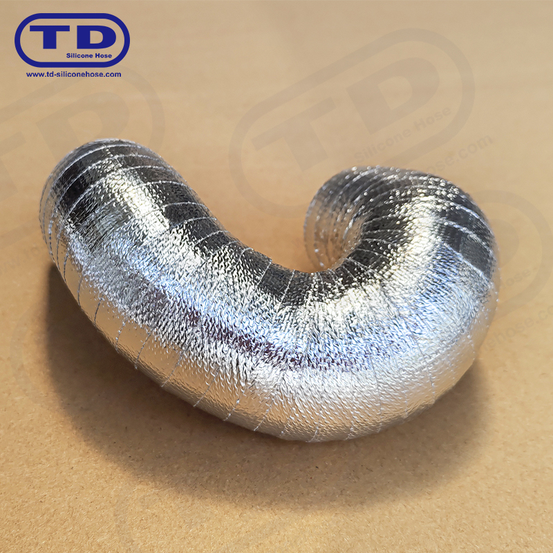 Ang aluminyo ay nakabalot ng silicone hose
