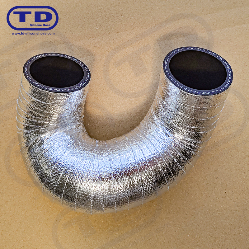 Ang aluminyo ay nakabalot ng silicone hose