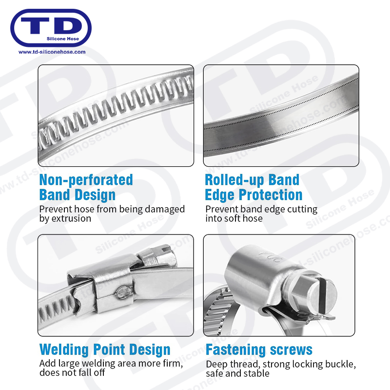 Aleman na uri ng worm drive hose clamp