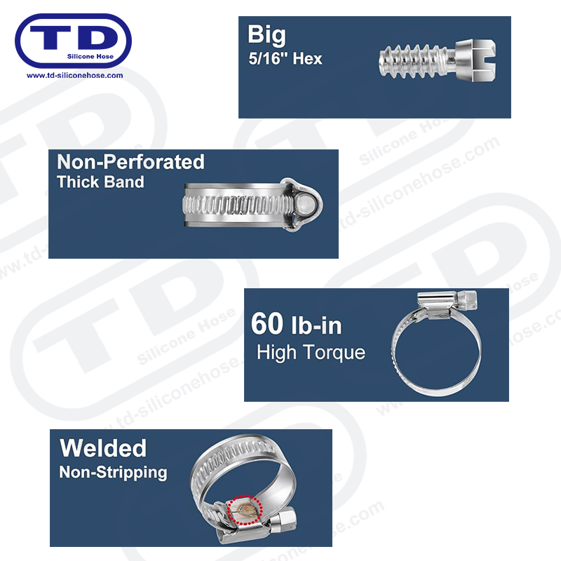 Aleman na uri ng worm drive hose clamp