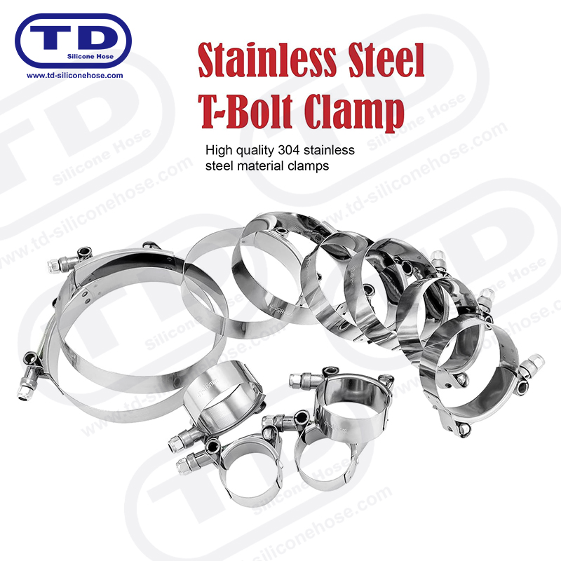 Malakas na tungkulin T-Bolt silicone hose clamp