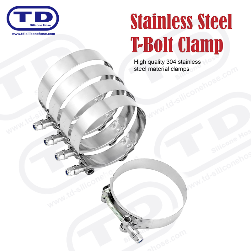 Malakas na tungkulin T-Bolt silicone hose clamp
