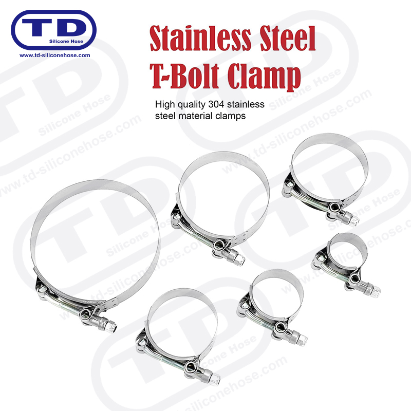 Malakas na tungkulin T-Bolt silicone hose clamp