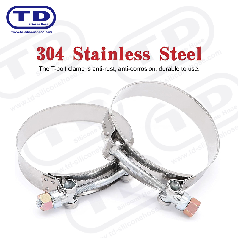 Malakas na tungkulin T-Bolt silicone hose clamp
