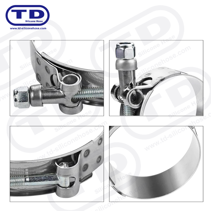 Malakas na tungkulin T-Bolt silicone hose clamp