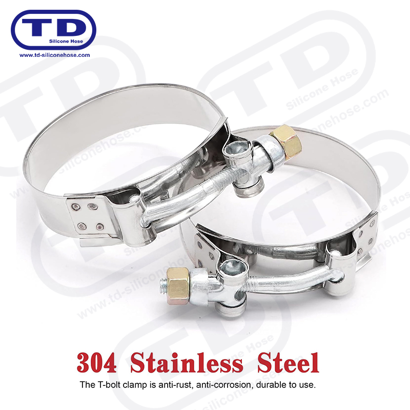 Malakas na tungkulin T-Bolt silicone hose clamp