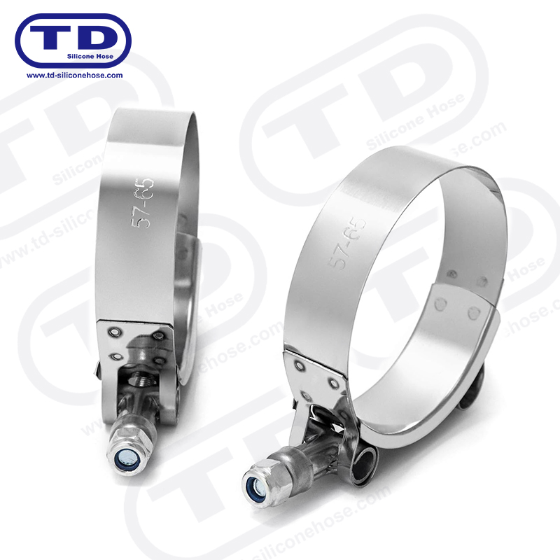 Malakas na tungkulin T-Bolt silicone hose clamp