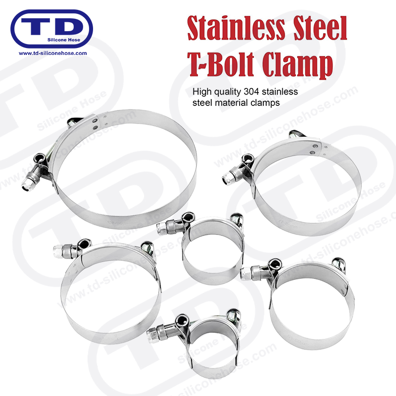 Malakas na tungkulin T-Bolt silicone hose clamp
