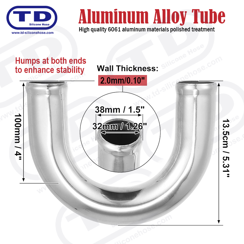 Aluminyo pipe 180 ° siko od: 1.5 