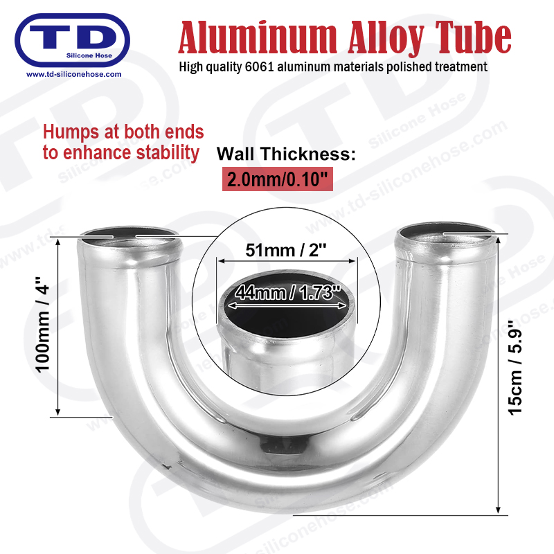Aluminyo pipe 180 ° siko od: 1.0 