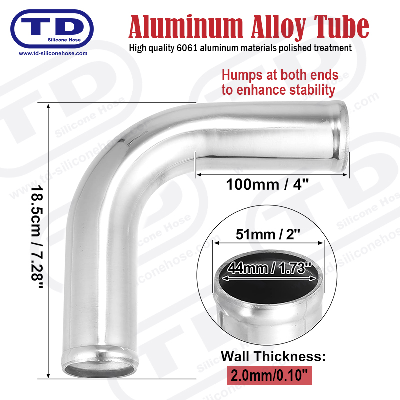 Aluminyo pipe 90 ° siko od: 1.0 